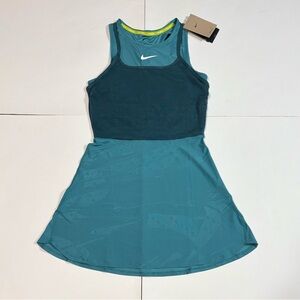 Size S small Nike Court Women’s Dri-FIT Slam Tennis Dress FZ6463-379 NWT